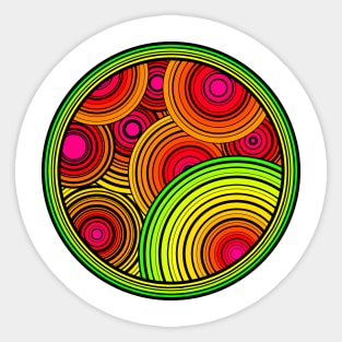 pink circles Sticker